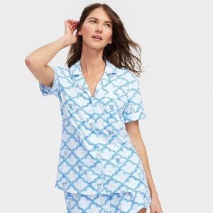 Roller Rabbit Blue and White Pajama Set